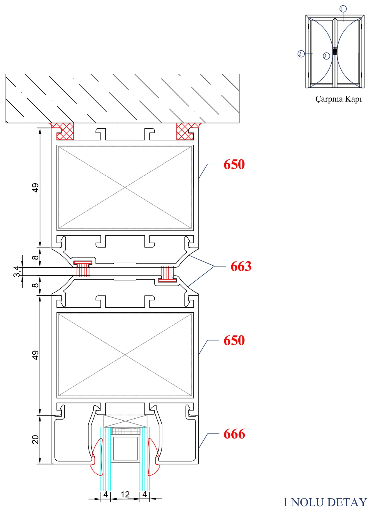 AYD C-60 – Çarpma Kapı – 1 Nolu Detay
