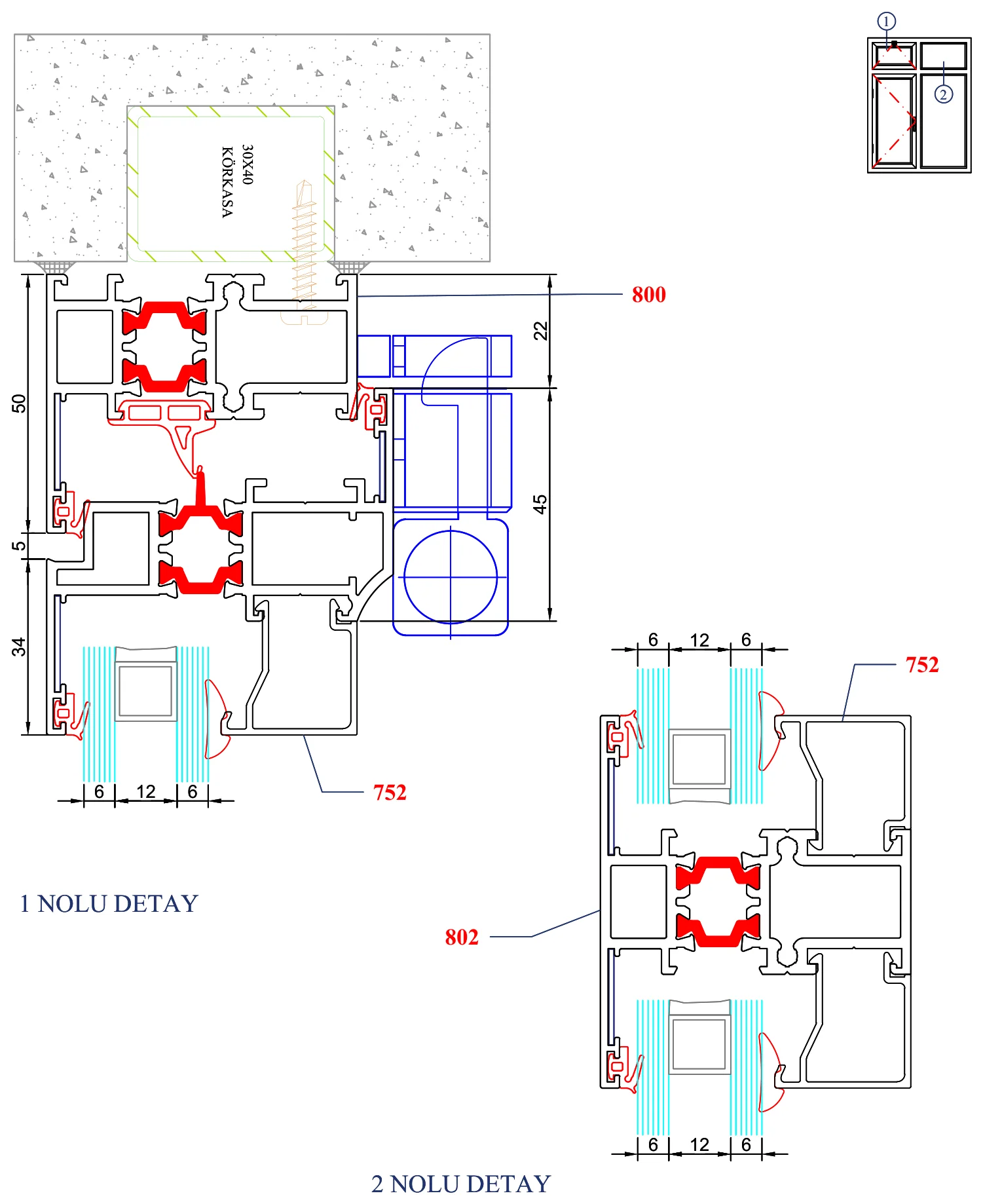 AYD 60T – 1 ve 2 Nolu Detay