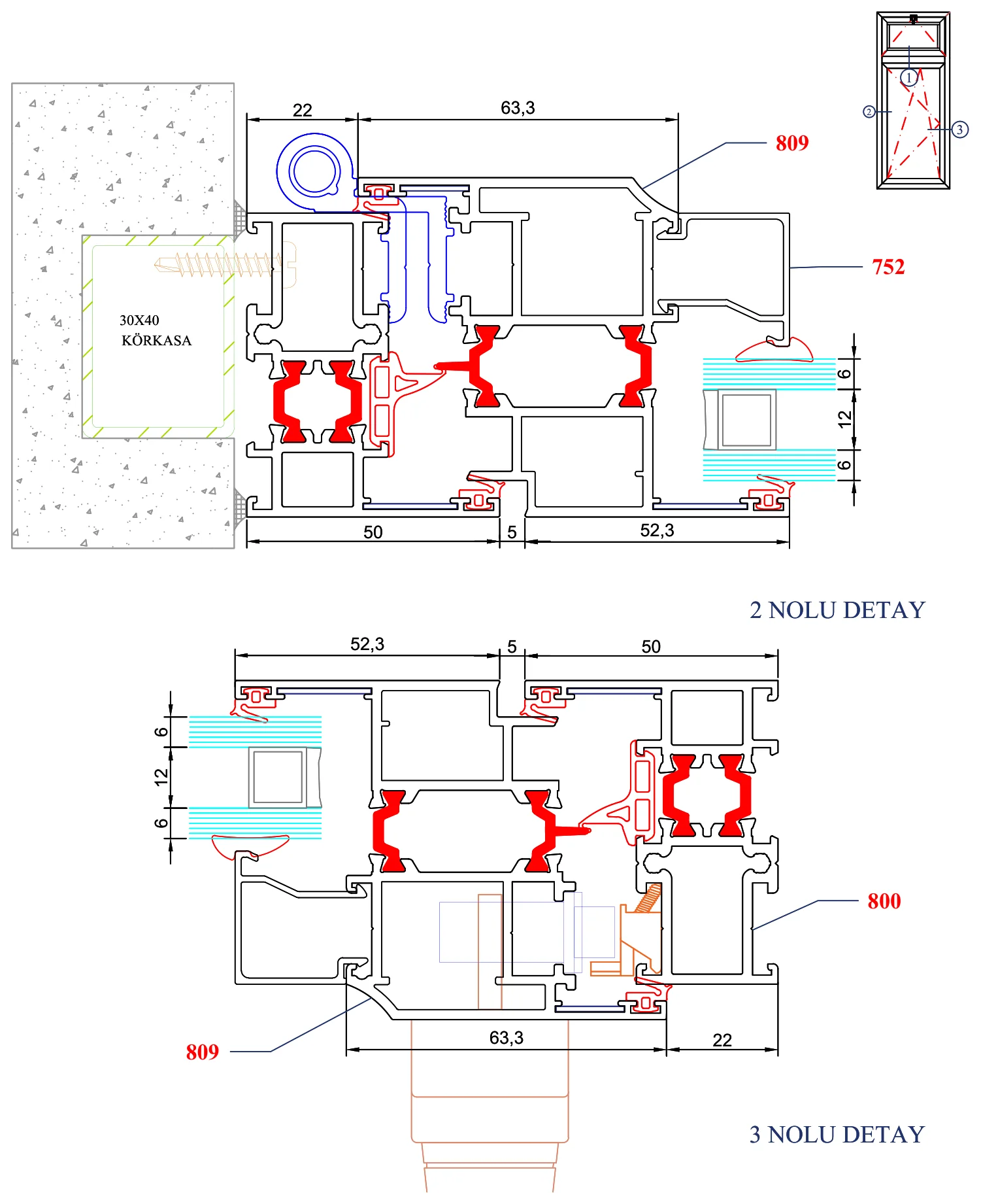 AYD 60T – 2 ve 3 Nolu Detay