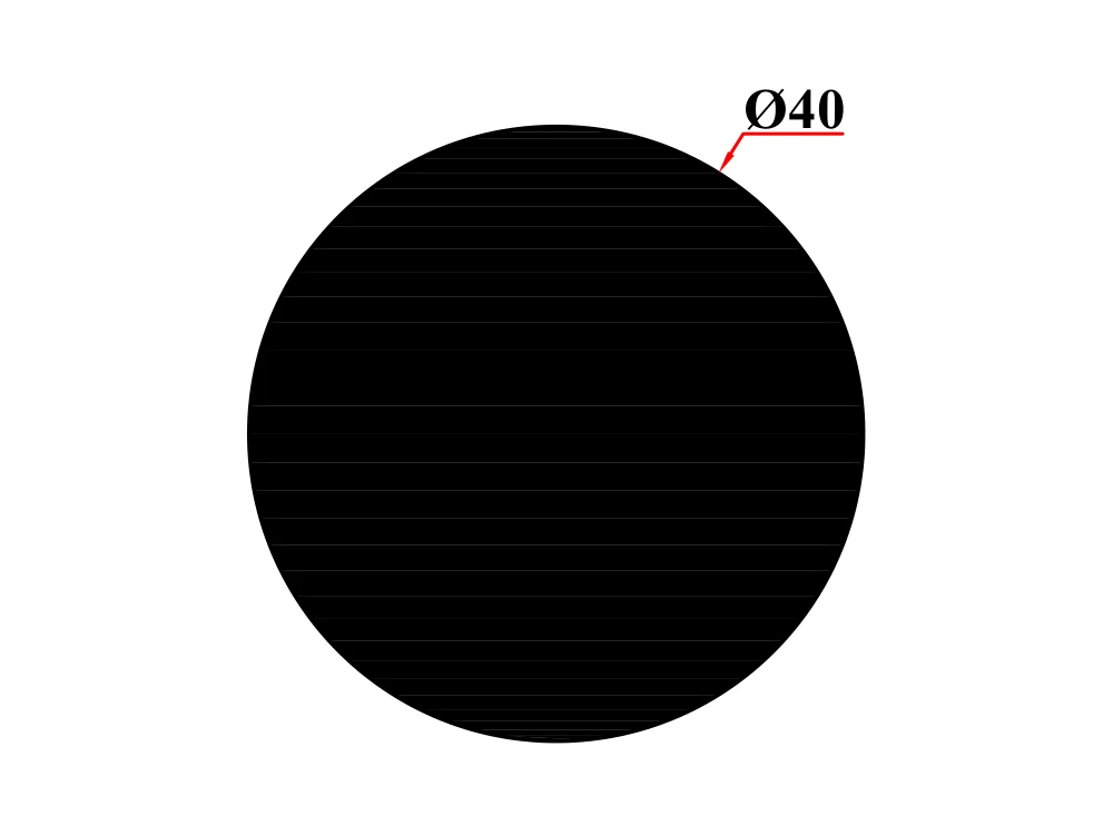 Ø 40 Dolu Profil