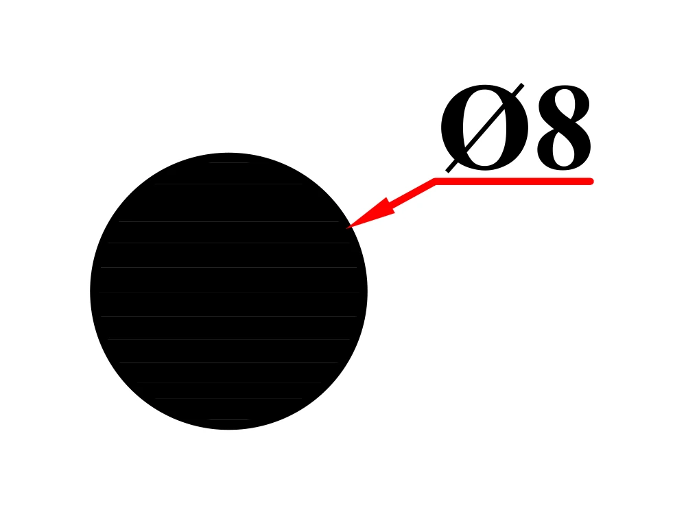 Ø 8 Dolu Profil