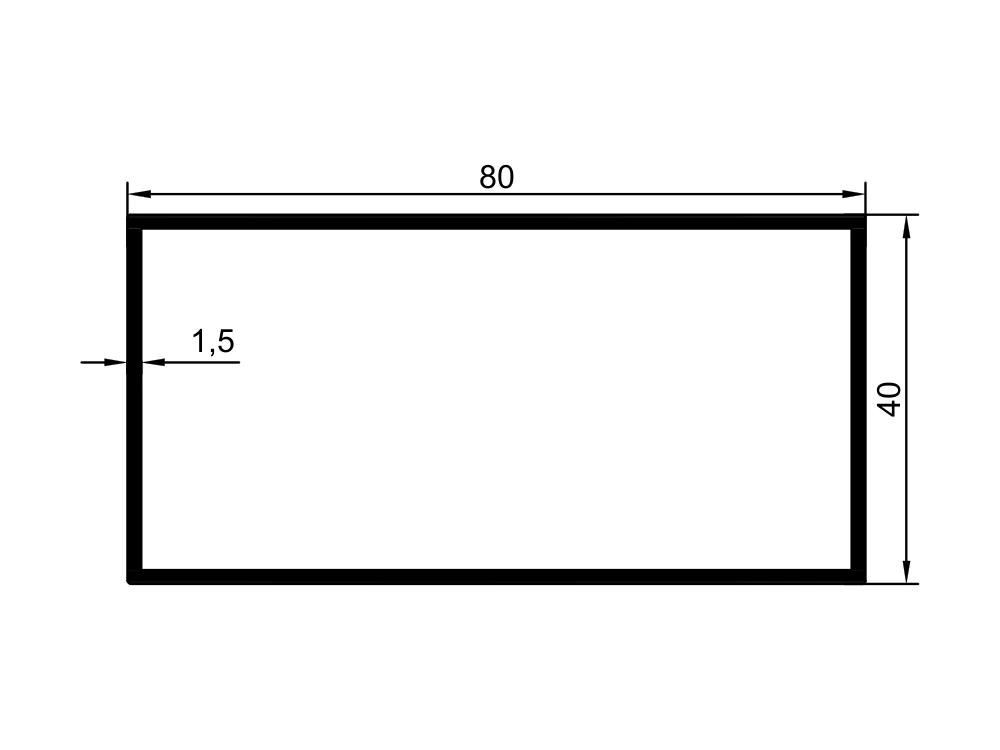 40x80 Kutu Profil