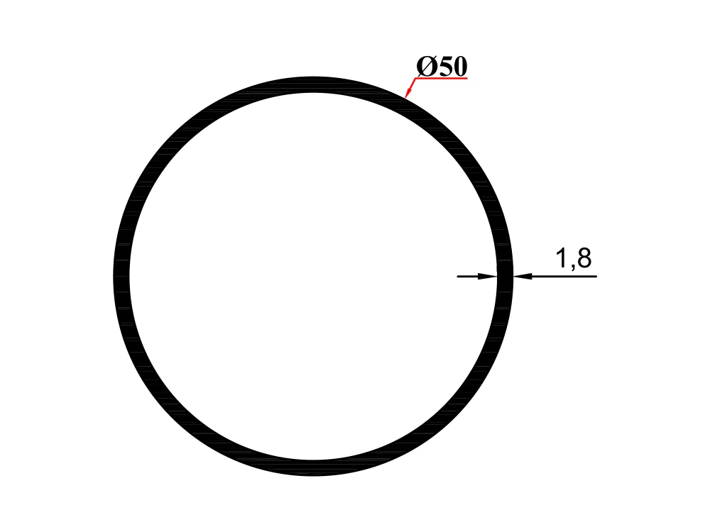 Ø 50*1,8 Boru Profil