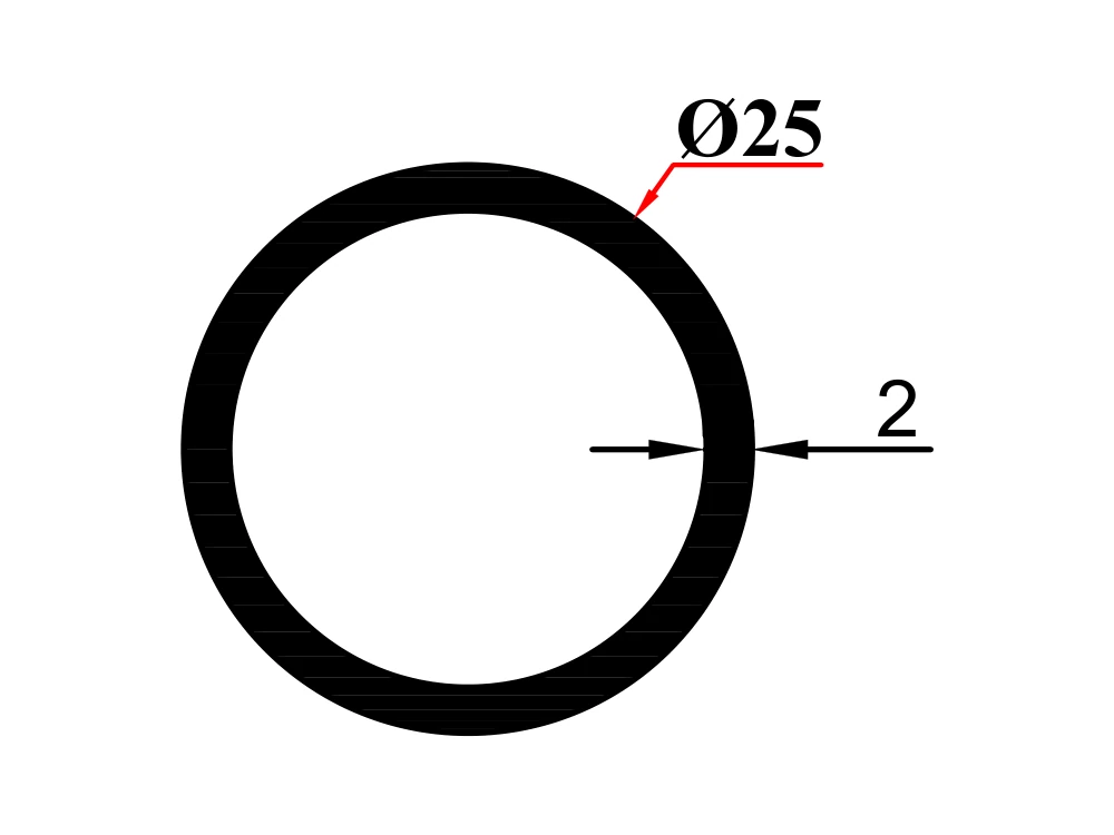 Ø 25*2 Boru Profil