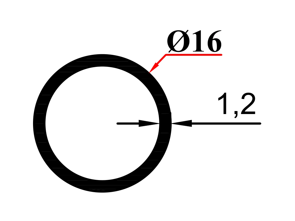 Ø 16*1,2 Boru Profil