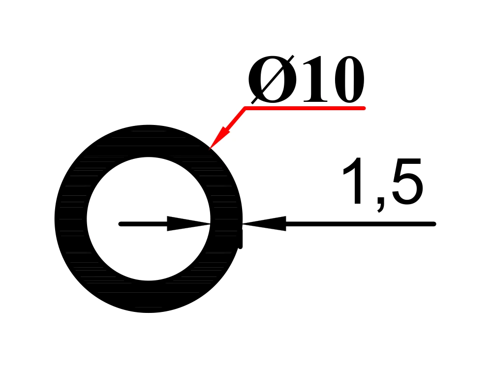 Ø 10*1,5 Boru Profil