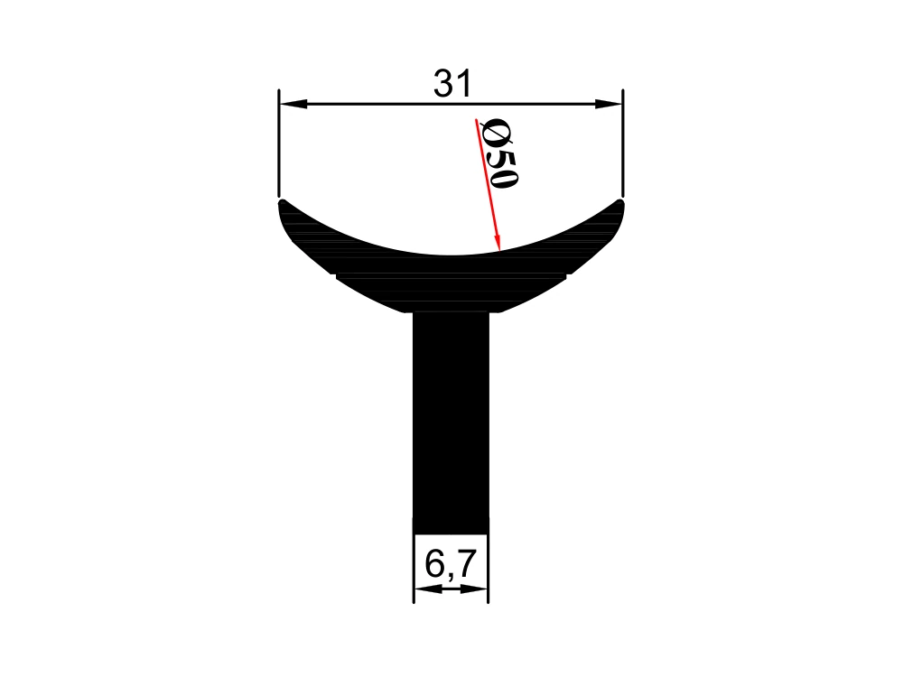 Oval Y Bağlantı Profili