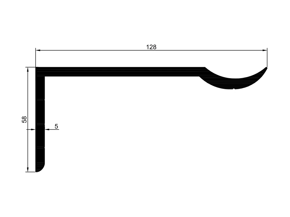 90° 130 mm Bağlantı Profili