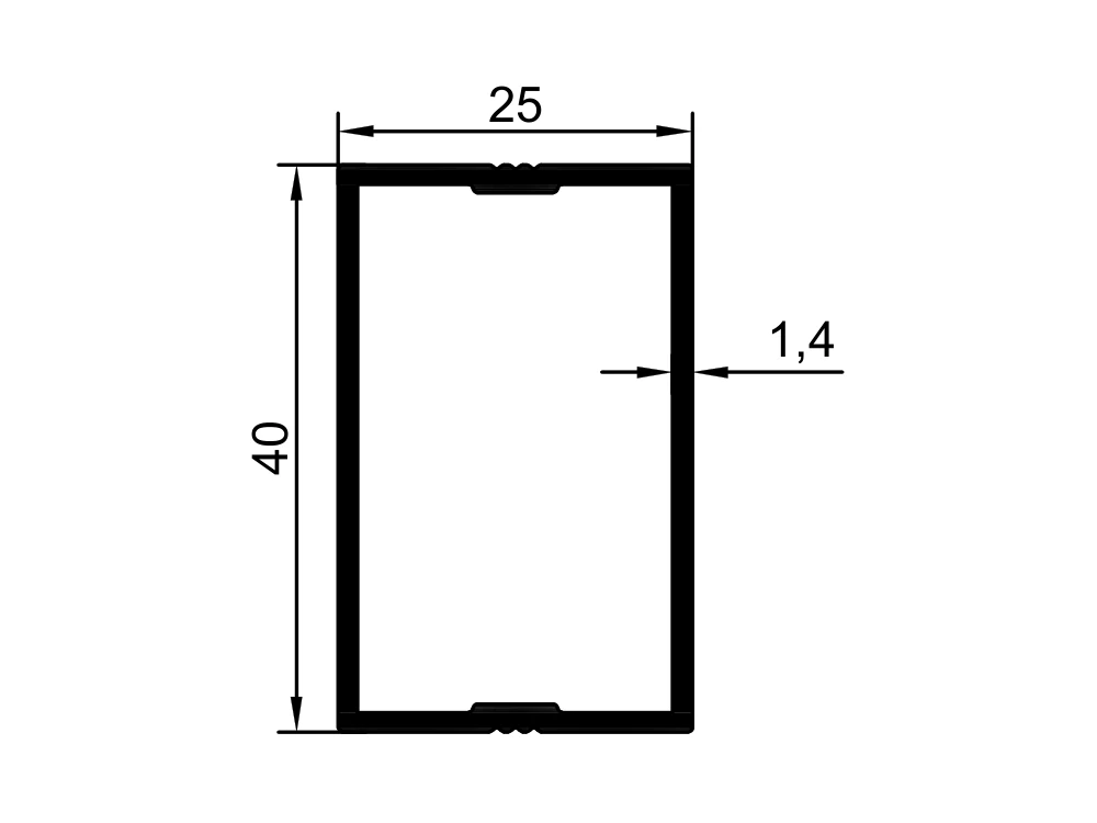40x25 Kastenprofil