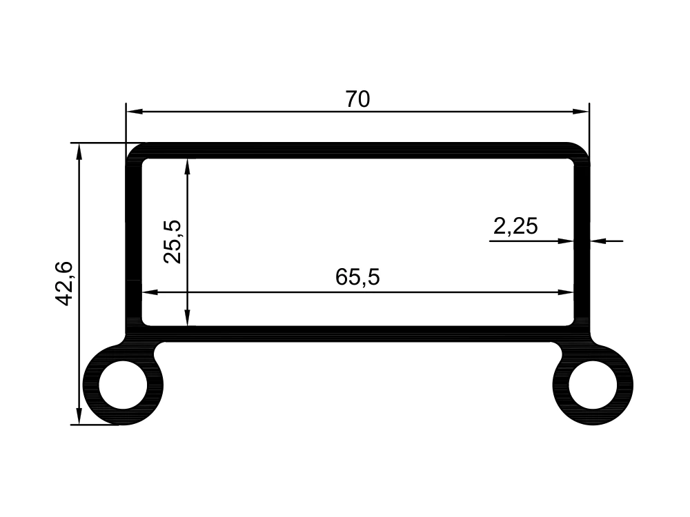 65x25 Duvar Flanş Profili