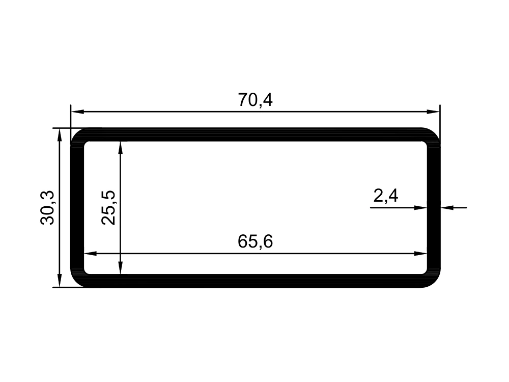 65x25 Flanş Profili