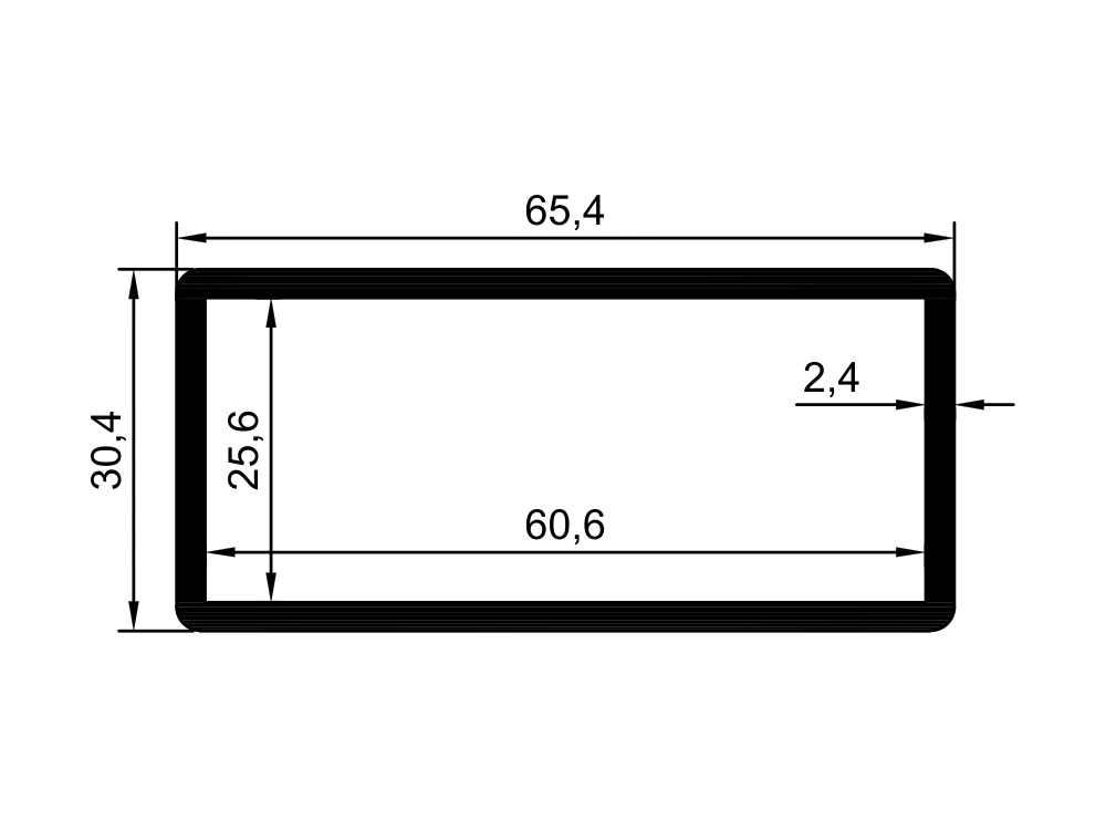 60x25 Flanş Profili