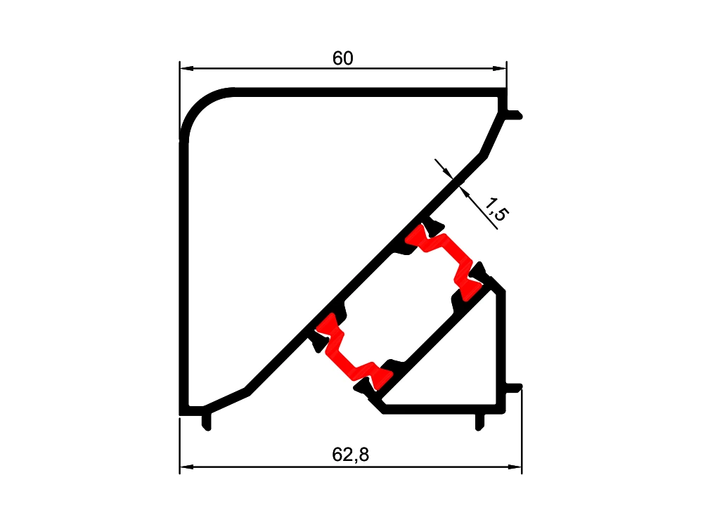 90° Corner Turn Profile
