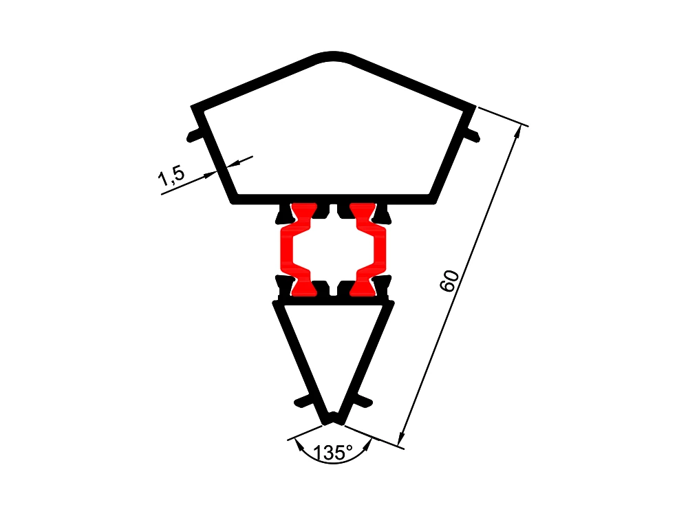 45° Corner Turn Profile