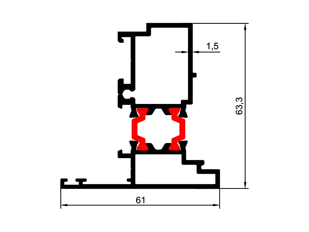 Double-Opening Adapter Profile