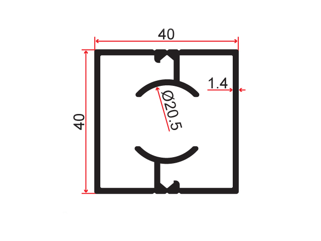 40x40 ohne Nut