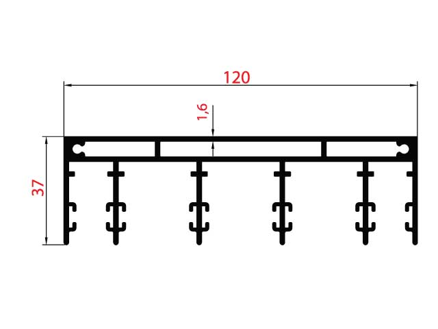 Quadtruple Top Case Profile